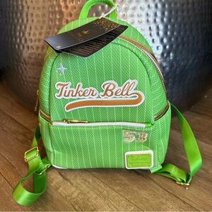 Loungefly Disney Tinker Bell Tinkerbell Jersey Green Peter Pan Mini Backpack